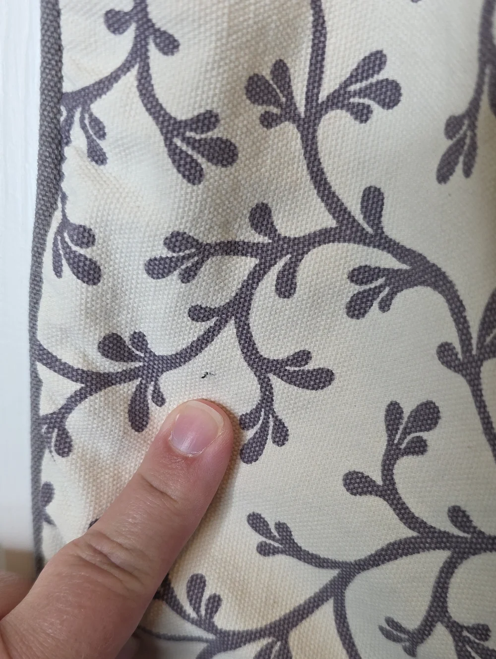 Two Ikea Lungort Decorative Pillow Cases Floral & Stripe Gray & Cream 20x20